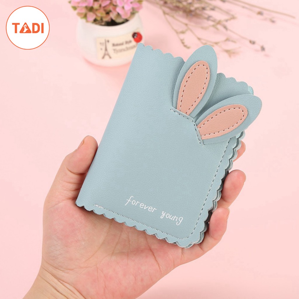 ⚡FLASH SALE⚡ Ví cầm tay nữ tai thỏ siêu cute - Ví bóp da nữ mini nhỏ gọn xinh xắn - Tadi