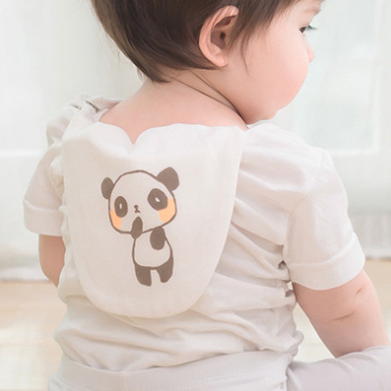 Set 2 Khăn Cotton Hai Dây Thấm Hút Mồ Hôi Tiện Dụng Cho Bé