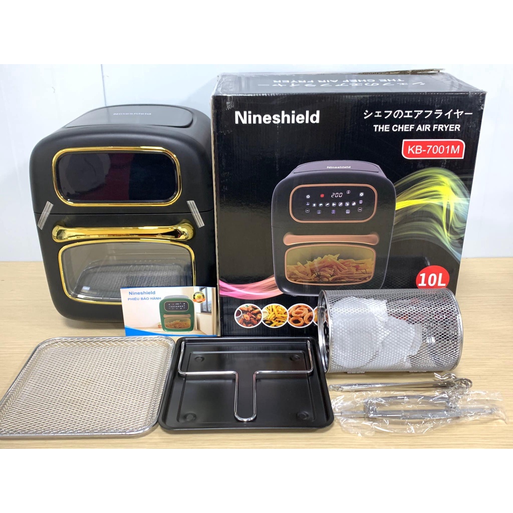 Nồi chiên không dầu nineshield 7L,8L,10L,12L -bảo hành 12 tháng-tung_thao_shop