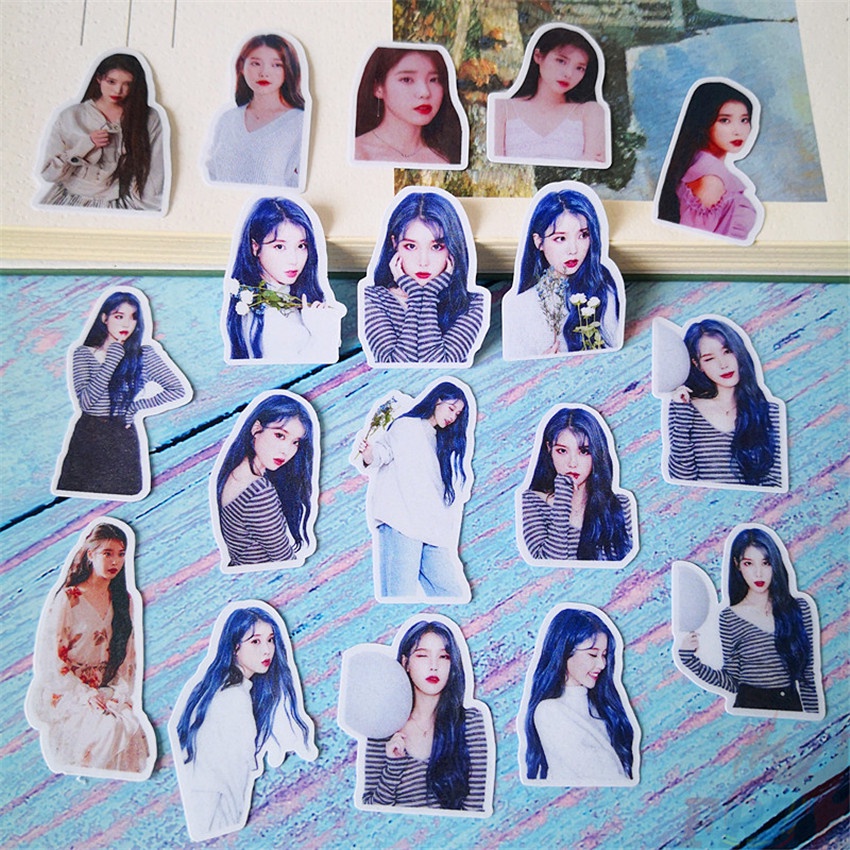 Set 40 miếng dán trang trí sổ tay hình IU Lee Ji Eun Q-2