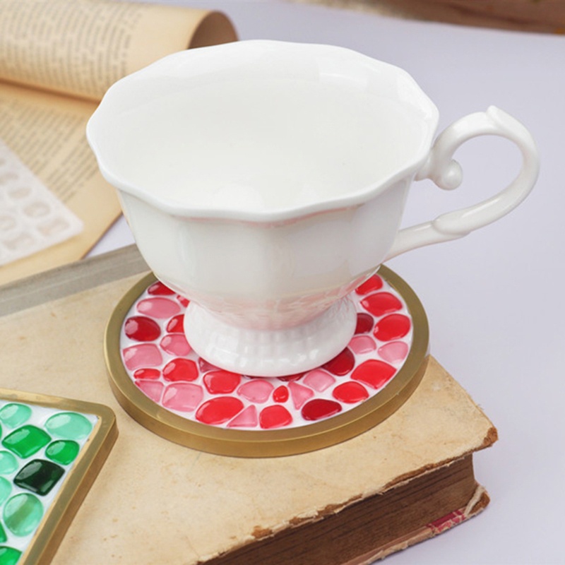 Khuôn Silicone Hình Chữ Nhật Làm Đế Lót Ly Bằng Resin Epoxy Resin