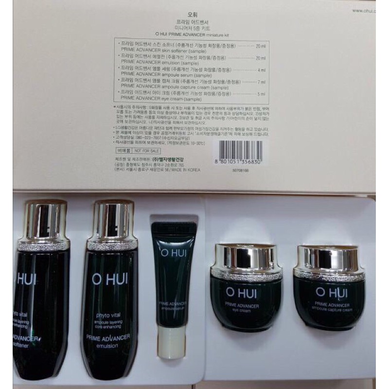 SET OHUI XANH NGỌC  PRIMER ADVANCE MINI 5 SẢN PHẨM