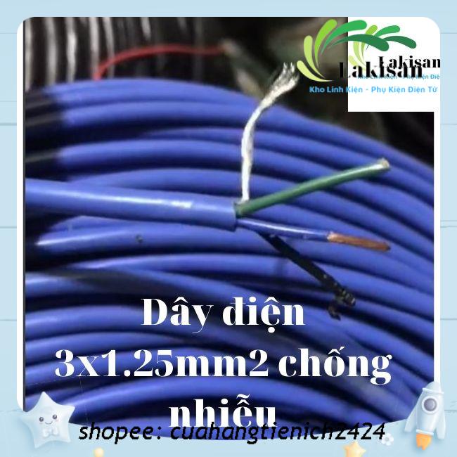 [10 mét] Dây điện nhật 3x1.25mm2 chống nhiễu - Màu sắc ngẫu nhiên