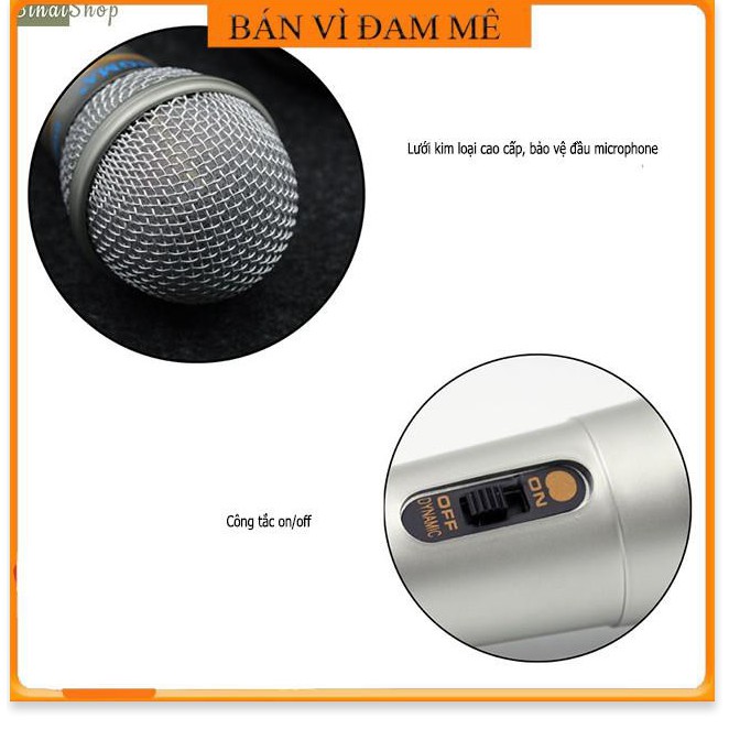 Micro Karaoke Chống Hú, Độ nhạy - hút âm cao - TOP Mic Hát Karaoke mẫu mới,Mic karaoke xingma. Bảo hành 1 đổi 1 SCG 24h