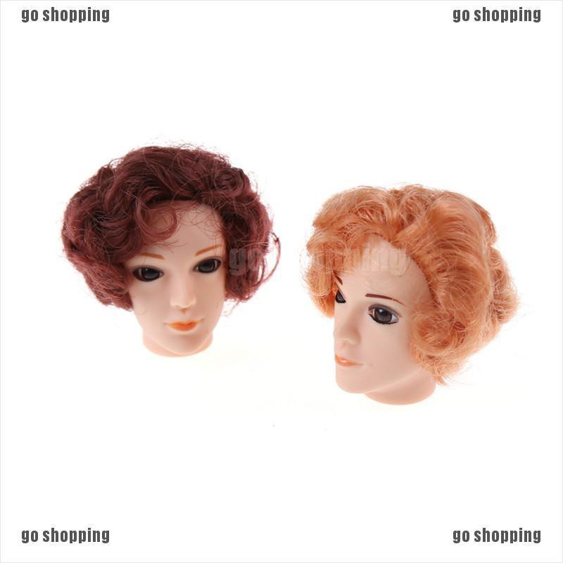 {go shopping}3D Eyes Doll Head With Hair For Barbie Boyfriend Ken Male Heads Toy Accessories