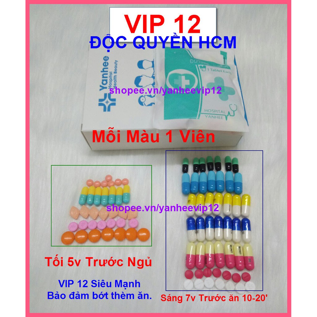 Giảm cân YANHEẸ VIP 12 Mạnh 1 tuần