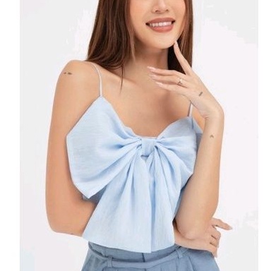 Áo 2 dây nơ Vải Xốp có giãn (KÈM HÌNH THẬT)