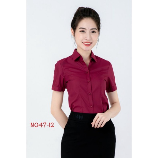 Áo thái hòa màu đỏ đô  047-12 tay dài, ngắn