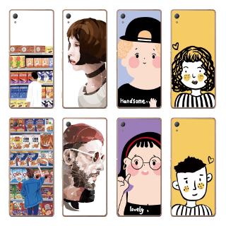 Ốp lưng hình cặp đôi nhiều mẫu mã cho điện thoại Sony Z5 Z4 Z3 Z2 Z1