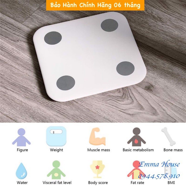 Cân sức khoẻ thông minh Xiaomi Body Fat Scale 2 Universal - Bảo hành 06 Tháng