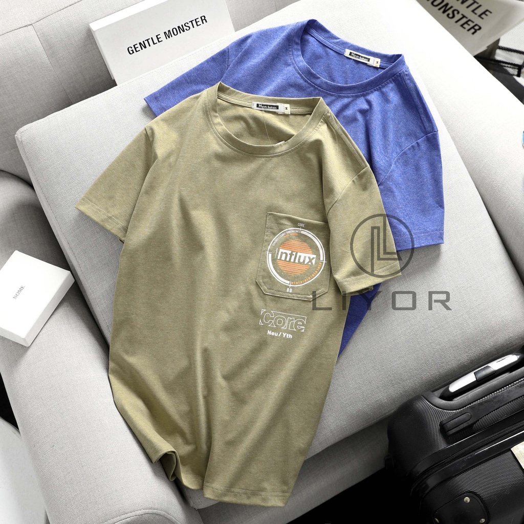 Áo thun UNISEX nam nữ vải cotton muối có túi in hình sắc nét Liyor - ACT4038