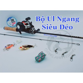 Bộ Cần Lure UL Máy Ngang THẾ GIỚI ĐỒ CÂU LURE 68 Bộ Cần Câu Lure Suối