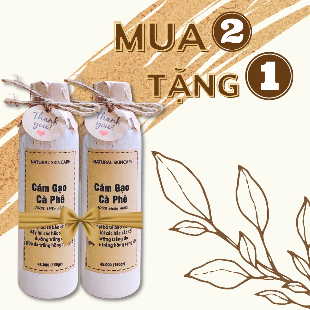 CÁM GẠO CAFE NGUYÊN CHẤT TẨY DA CHẾT VÀ Ủ TRẮNG 150GR