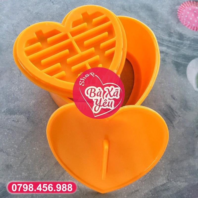 Khuôn nhấn xôi Trái tim - chữ Hỷ 15cm - BX0439