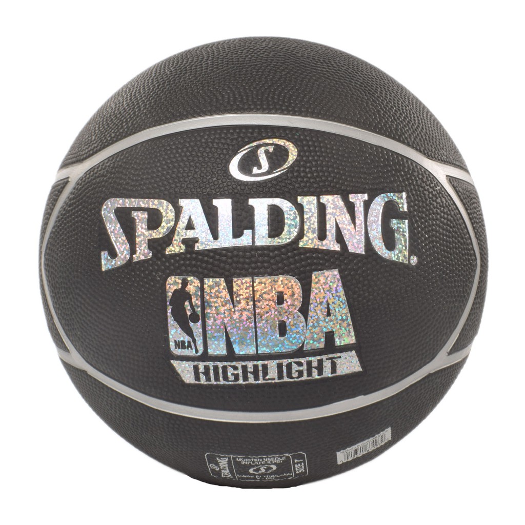 Bóng rổ Spalding NBA Highlight Hologram Outdoor Size 7 + Tặng bộ kim bơm bóng và lưới đựng bóng