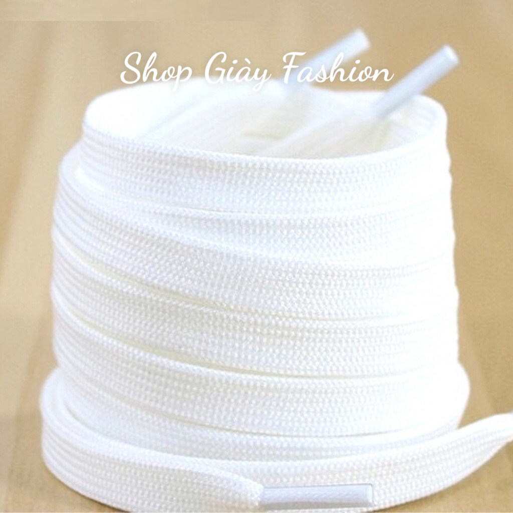 Dây Giày Thể Thao, Dây Giày Dẹt Màu Trắng Chiều Dài 80Cm Và 1M