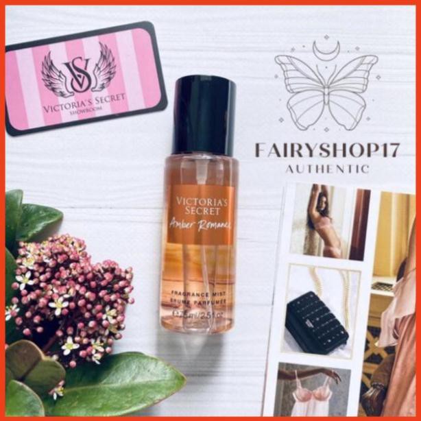 +𝐅𝐮𝐥𝐥𝐬𝐢𝐳𝐞+ Xịt Thơm Body Victoria’s Secret 𝐀𝐦𝐛𝐞𝐫 𝐑𝐨𝐦𝐚𝐧𝐜𝐞 75ml