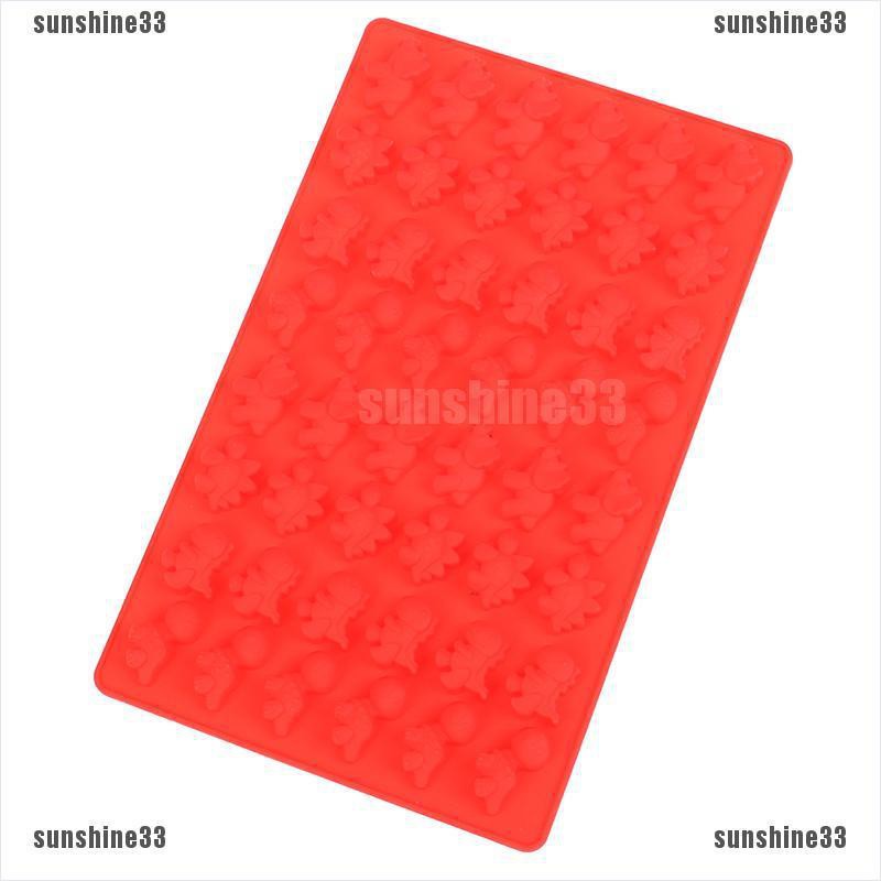 Khay Silicon Mềm Làm Đá / Sô Cô La 48 Lỗ Hình Khủng Long