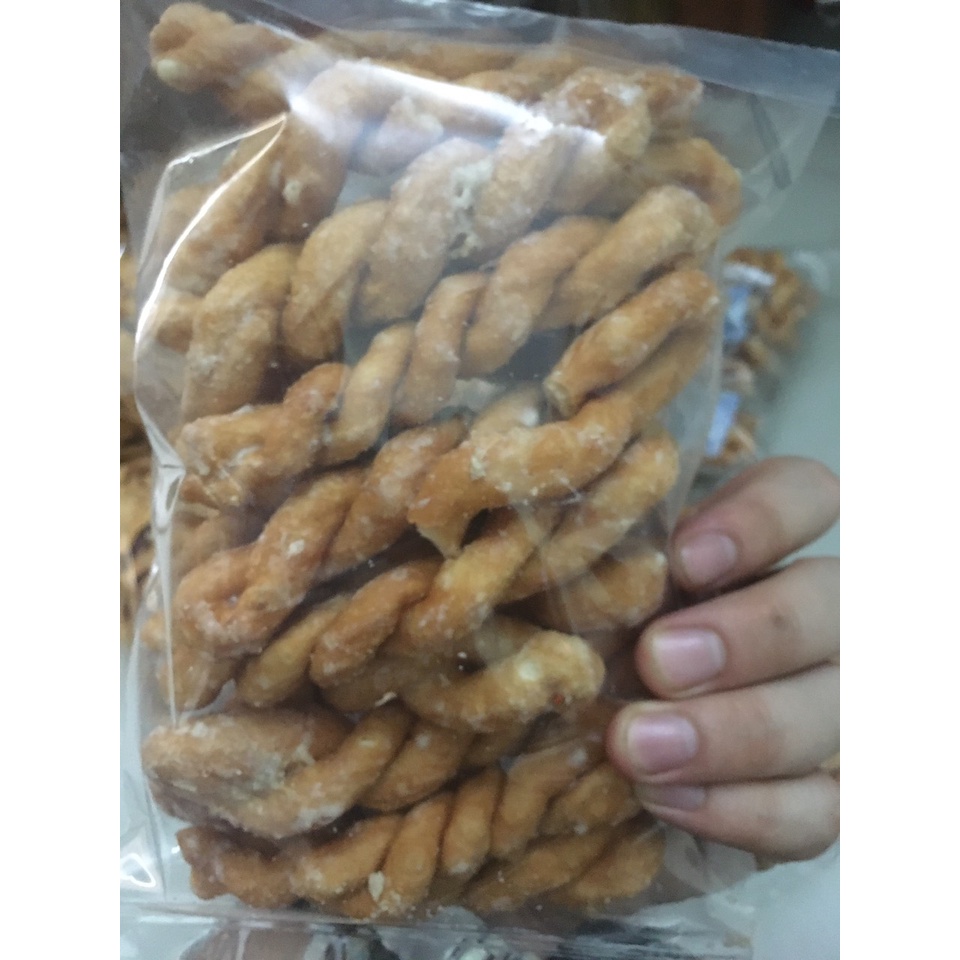 Bánh xoắn đường tuổi thơ bịch 200gr. ăn vặt bố cún
