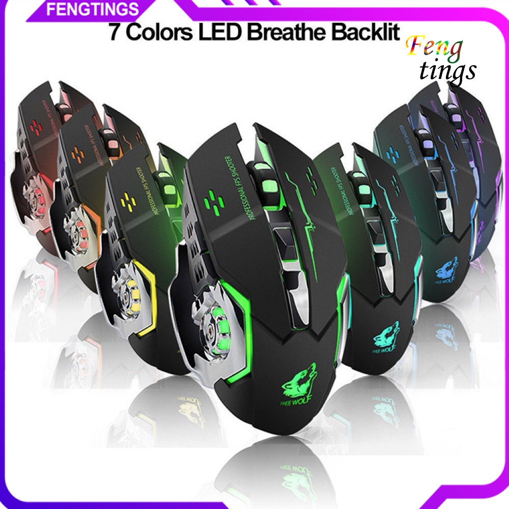 Chuột Gaming Không Dây Có Đèn Led Và Đầu Nhận Usb