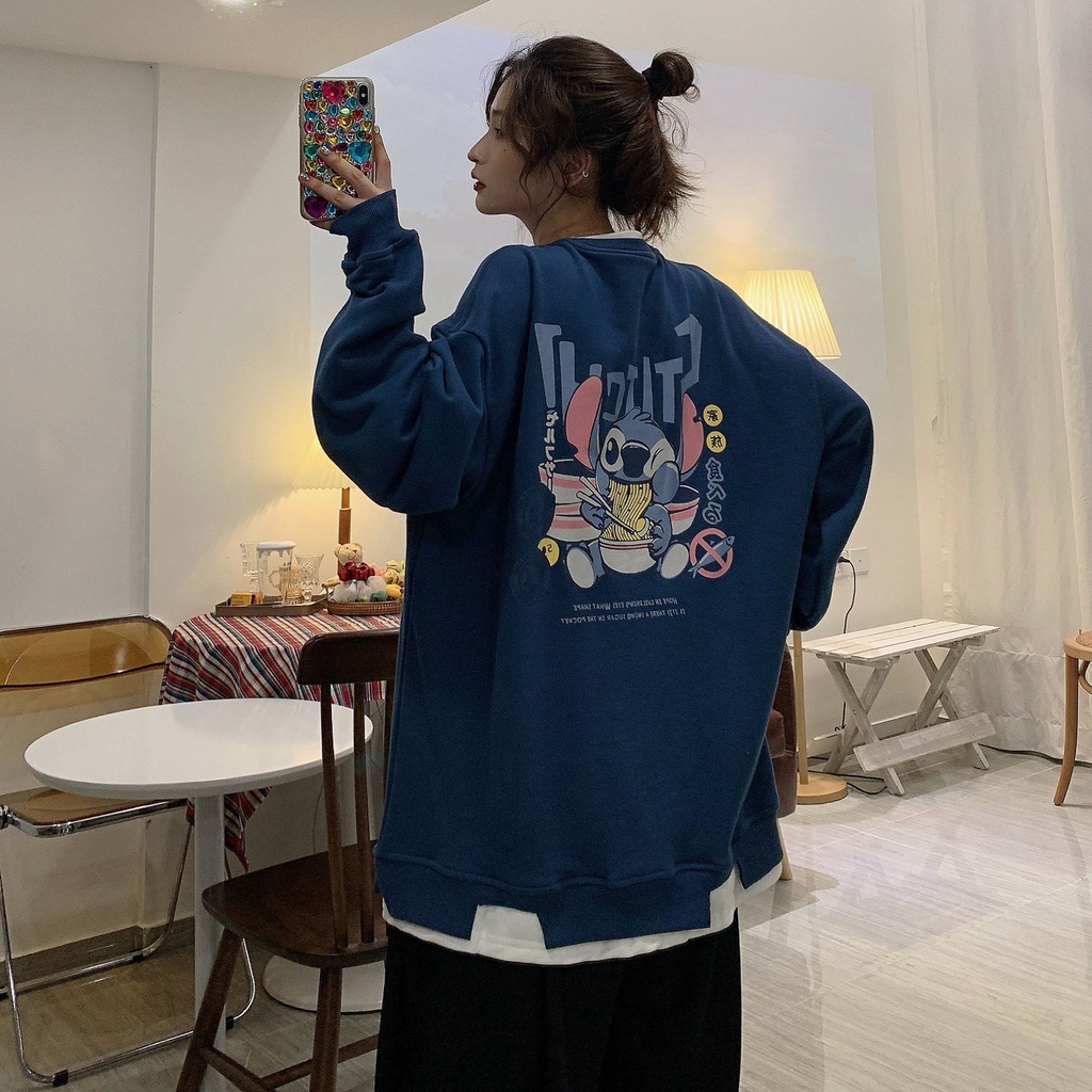 Áo Hoodie Cổ Tròn Giả Hai Lớp Thiết Kế Mới Thời Trang Dành Cho Nữ