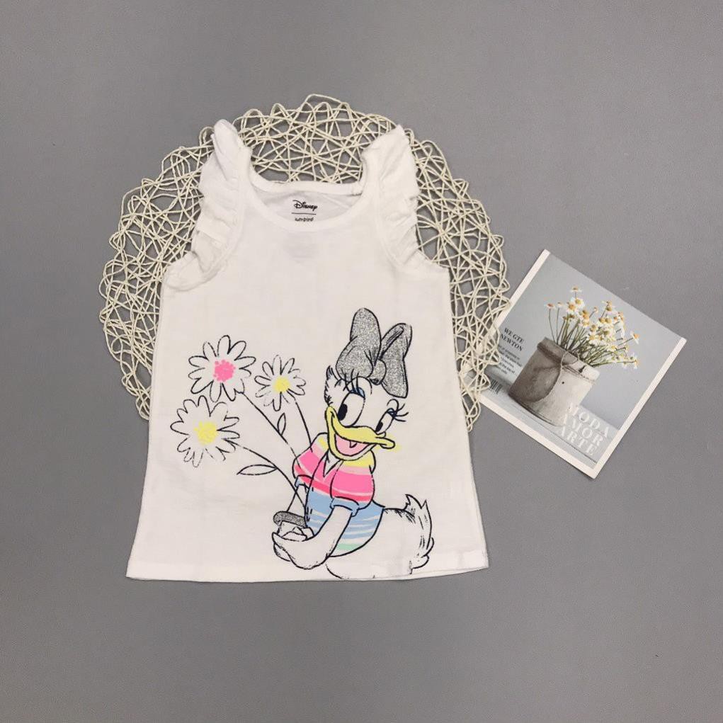 Áo thun bé gái, áo phông bé gái dáng ba lỗ, chất cotton, nhiều màu, size 1-7 - BONGKIDS