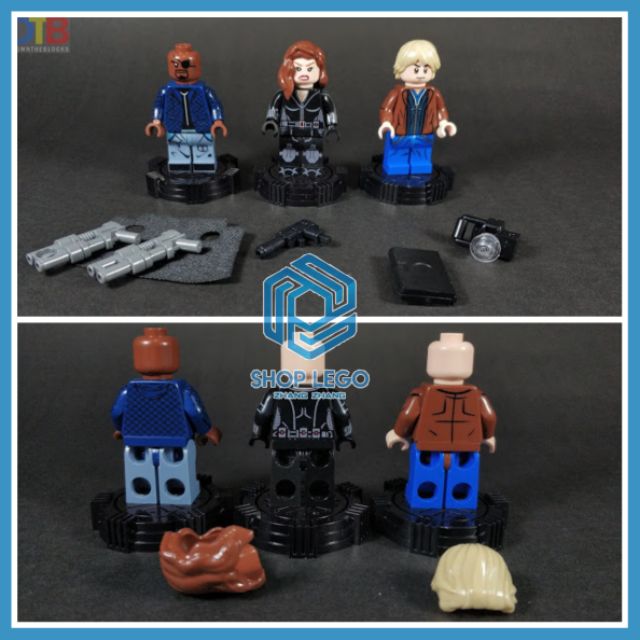 Xếp hình Black Widow Hawkeye Ant man Pepper Thor War Machine Nebula Nick Fury Captain America Lego Minifigures SY1311