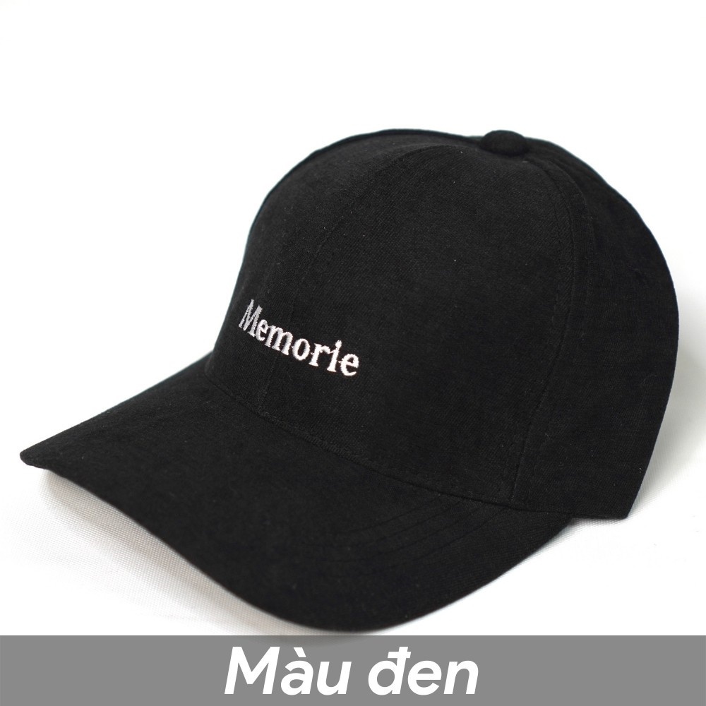 Mũ lưỡi trai | Nón kết thêu chữ Memorie phong cách Hàn Quốc Unisex Nam Nữ 2022