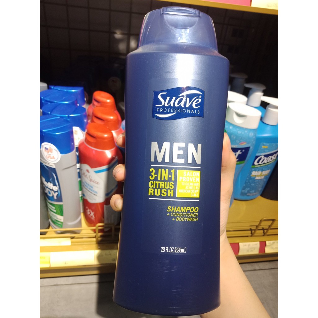 Sữa Tắm Gội cho nam-Suave Professionals MEN 3 in 1 Của Mỹ