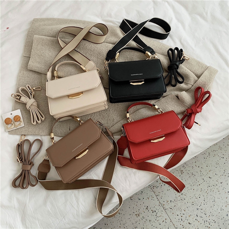 Túi xách đeo vai hình vuông quai bản to phong cách thời trang retro | BigBuy360 - bigbuy360.vn