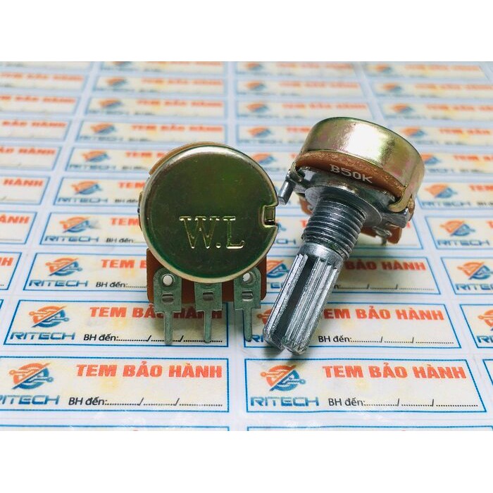 [Combo 10 chiếc] Chiết áp đơn 50K WH148-B50K núm 15mm