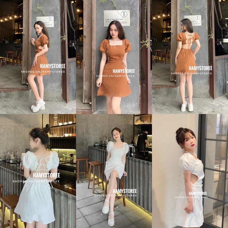 ALLY DRESS ĐẦM TAY BỒNG KHOÉT EO