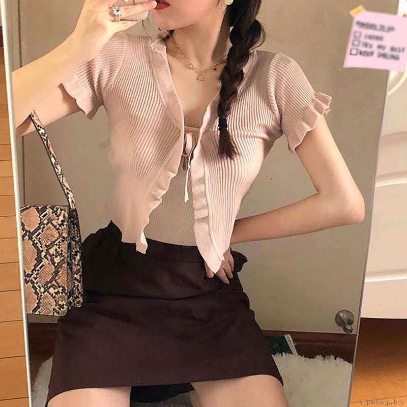 Áo cardigan dệt kim thời trang phong cách Hàn Quốc cho nữ