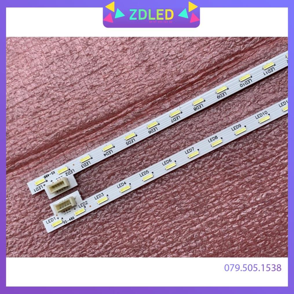 THANH LED TIVI SONY 49W750D 49WD751 HÀNG MỚI 100% BỘ 2 THANH, MỖI THANH 57 BÓNG 3V, DÀI 53,3cm STA490A34-REV03-57LED-RL-