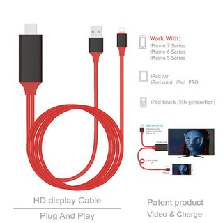 Cáp chuyển đổi kết nối Iphone, Ipad với Tivi qua cổng HDMI - Lightning to HDTV