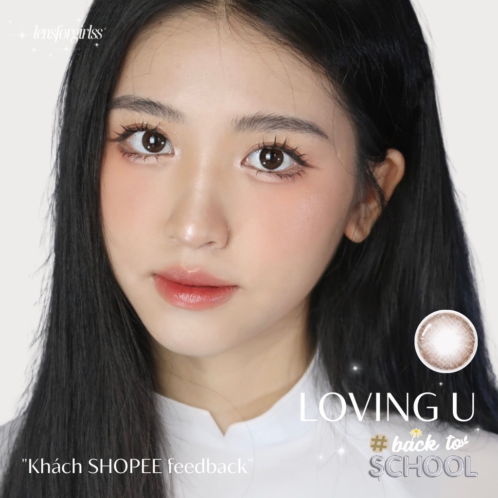 Kính áp tròng nâu choco tự nhiên LOVING U CHOCO chính hãng OLENS | Hsd 3-6 tháng | Lens cận