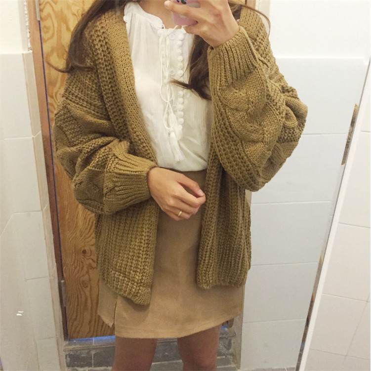 (LOẠI 1 ) (CÓ SẴN) Áo khoác len Cardigan len vặn thừng chất dày dặn | BigBuy360 - bigbuy360.vn