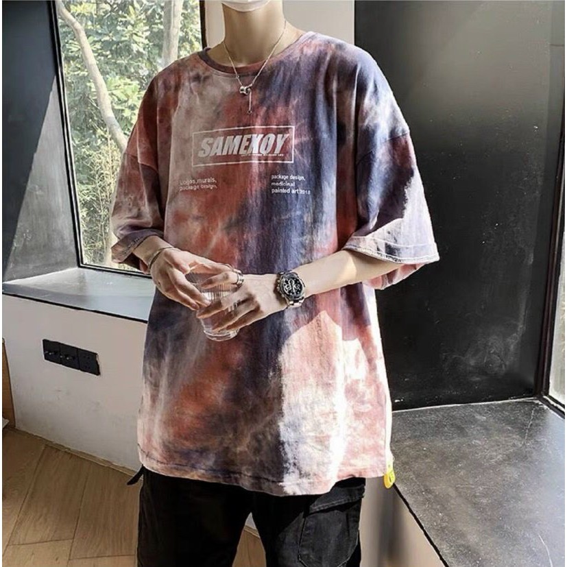 Áo thun Loang SAMEX cực chất unisex from rộng cao cấp bền màu 1Kenz