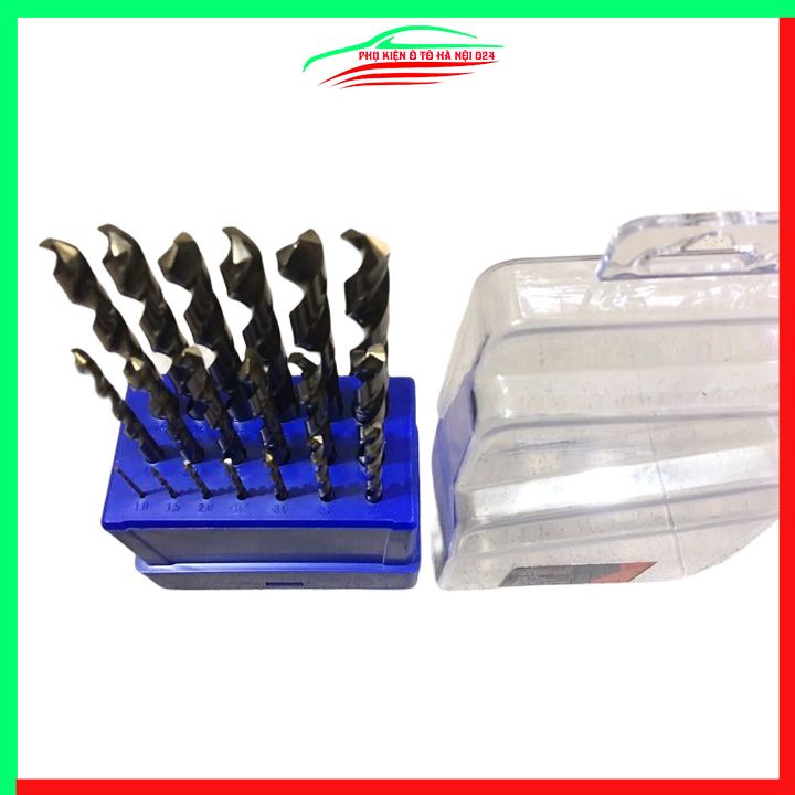 Bộ 19 mũi khoan inox Nachi Singapore đường kính 1-10mm sắn bén