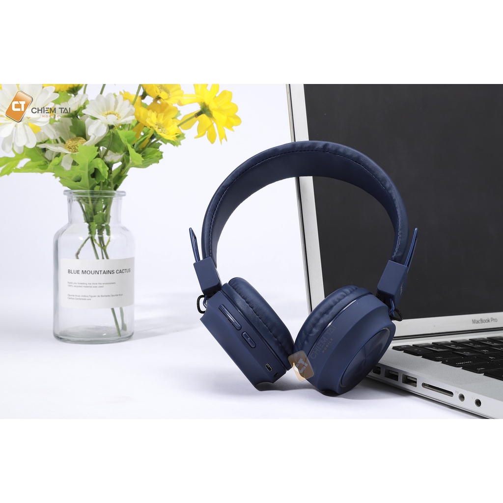 Tai Nghe Chụp Tai Có Dây Có Mic Jack 2 Đầu 3.5mm Dài 1.3m Chơi Game Nghe Nhạc