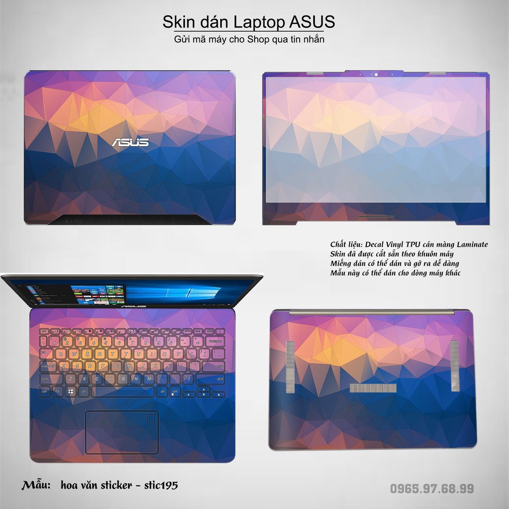 Skin dán Laptop Asus in hình Hoa văn sticker _nhiều mẫu 32 (inbox mã máy cho Shop)