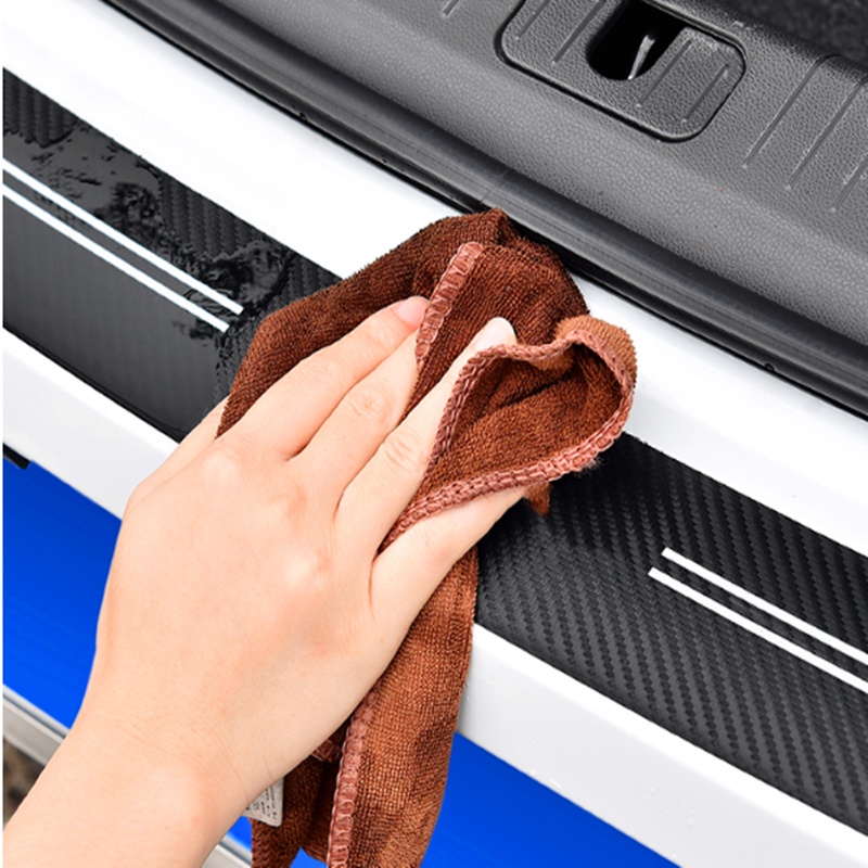Miếng Dán Bảo Vệ Cốp Xe Hơi Họa Tiết Sợi Carbon Cho Hyundai Solaris ix35 i20 i30 i40 Tucson Accent Santa Fe