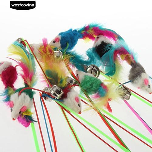 Chuột đồ chơi có lông vũ cho mèo