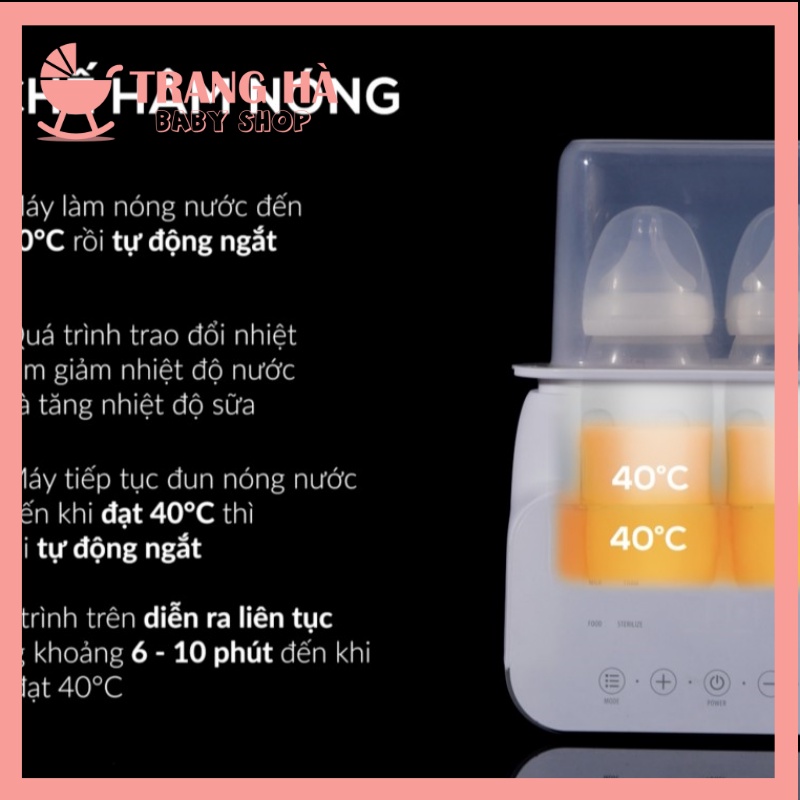 Máy Hâm Sữa Tiệt Trùng Điện Tử Duo 4 Fatzbaby FB3095MX Bảo Hành Chính Hãng 12 Tháng