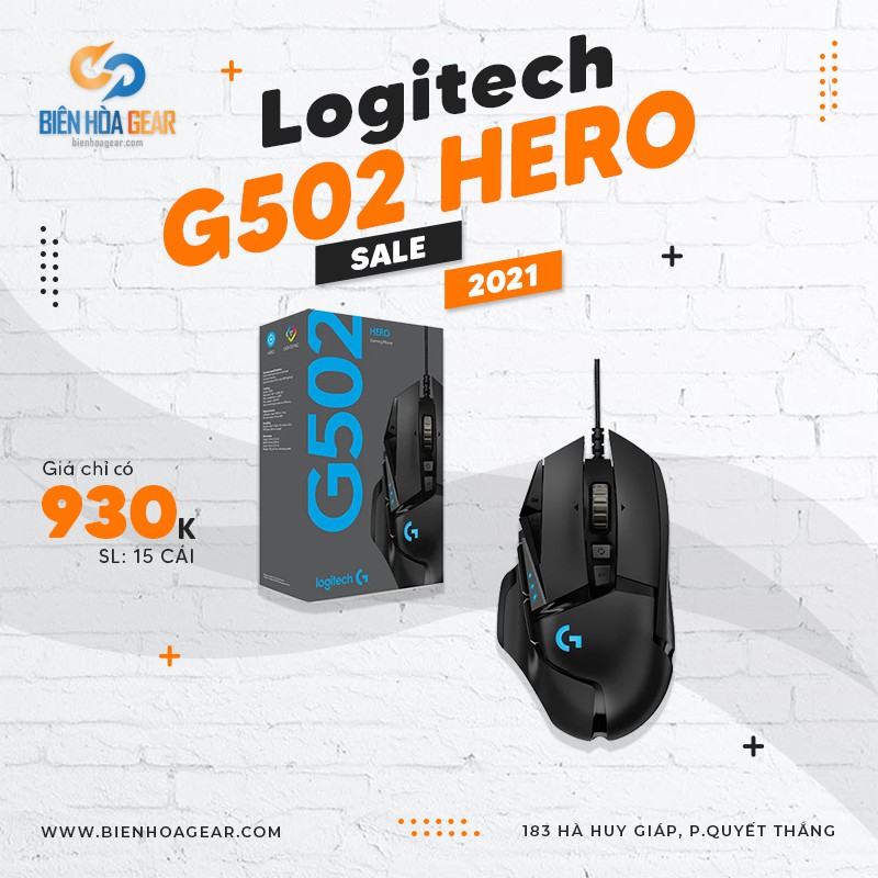 Chuột Game Có Dây Logitech G502 Hero - Chính Hãng