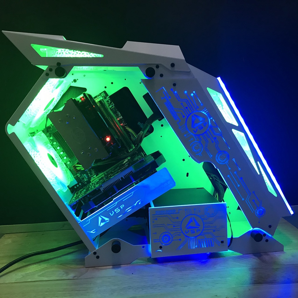 MÁY BỘ PC CASE GAMING ES1 GIÁ SINH VIÊN A520/Ryzen 3 2200G | BigBuy360 - bigbuy360.vn