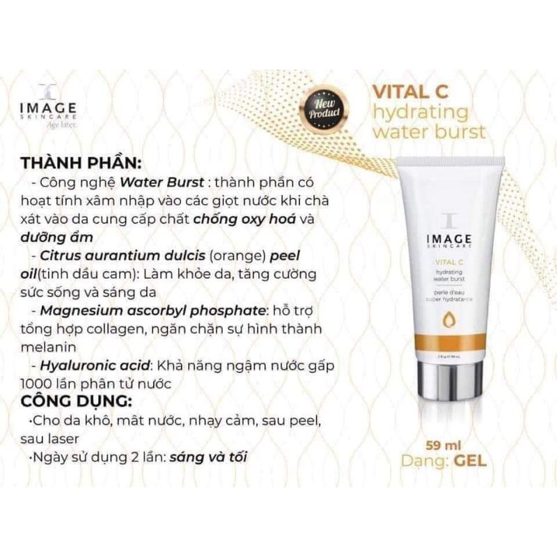 VITAL C HYDRATING WATER BURST Tinh Chất Dưỡng Ẩm Tối Ưu Kiềm Dầu Quá Đỉnh (59ml). | BigBuy360 - bigbuy360.vn