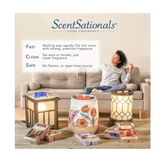 Made in US wax melt Sáp thơm tan chảy hương nước hoa ScentSationals, 1 vỉ 6 viên