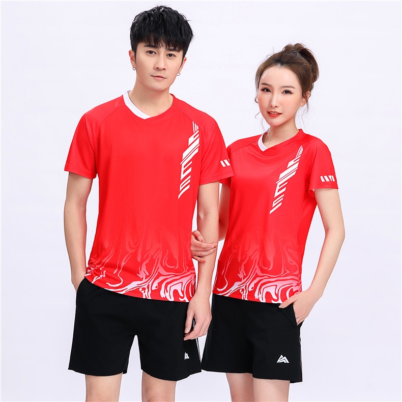 Bộ Đồ Thể Thao Tay Ngắn Thoáng Khí Nhanh Khô Thời Trang Mùa Hè Cho Nam Và Nữ