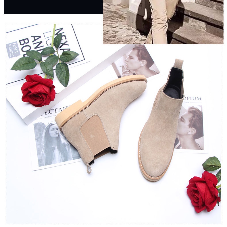 Giày Boot (bốt) Chelsea, giày cổ cao big size cỡ lớn EU:45 cho nam chân thon cân đối
